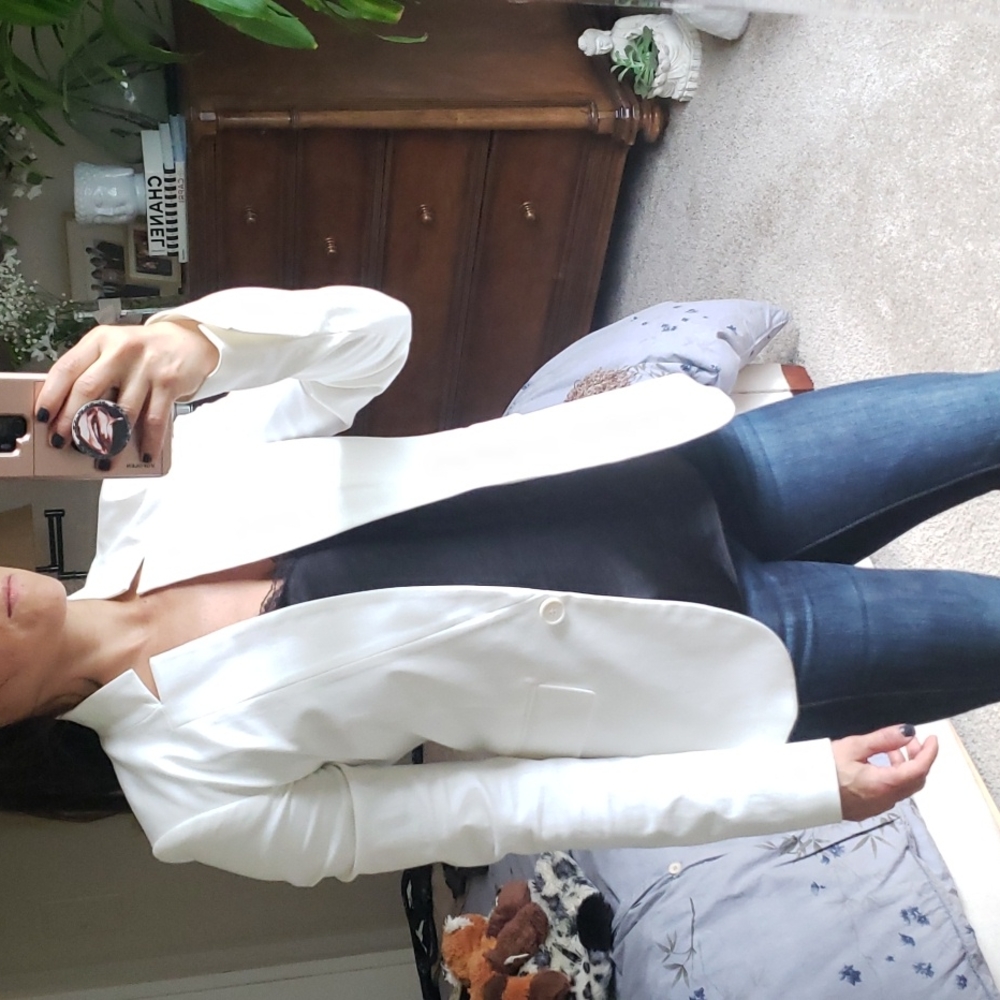 Theory White Women's Single-Button Blazer